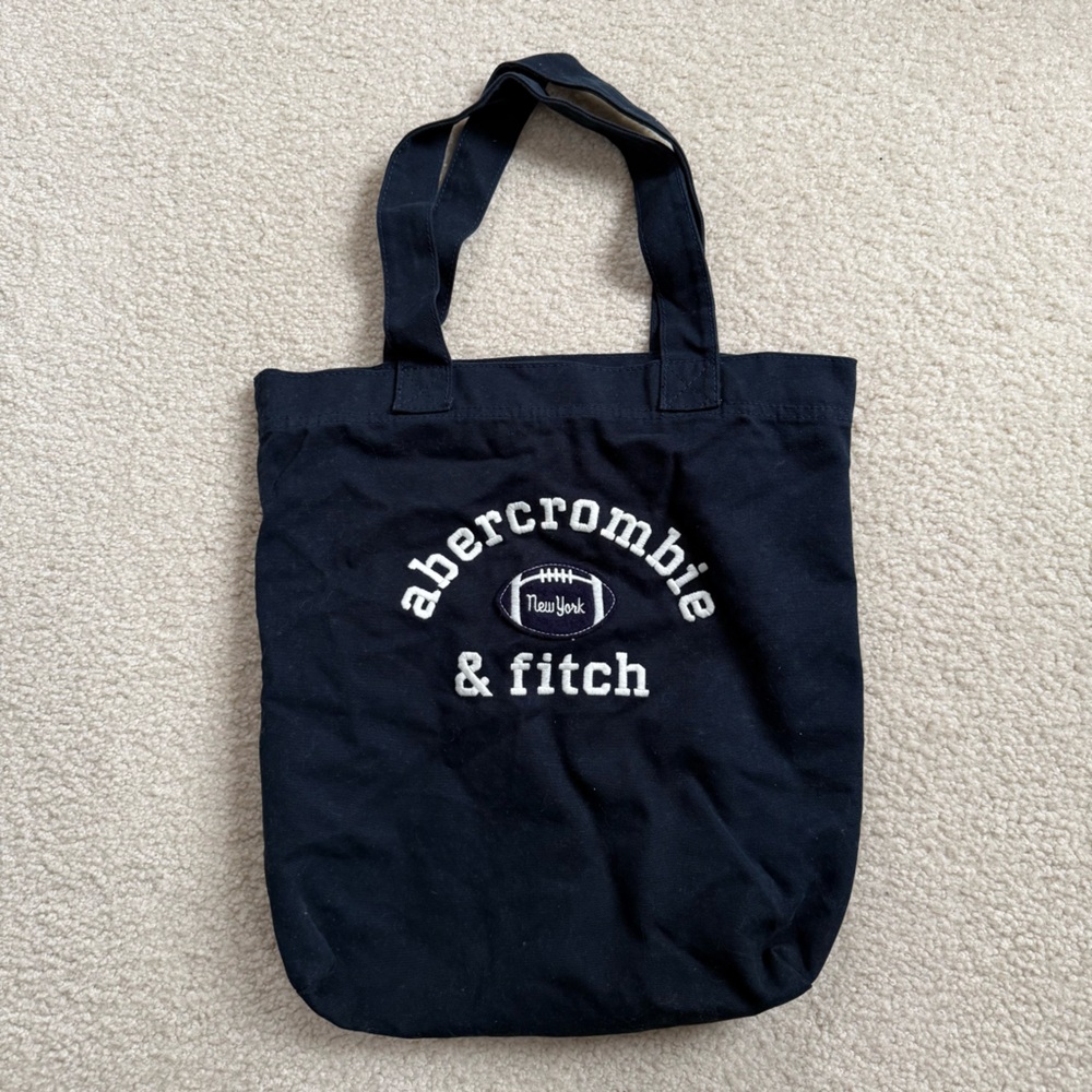 EUC A&F cotton football tote